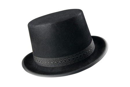 时髦的黑帽子
