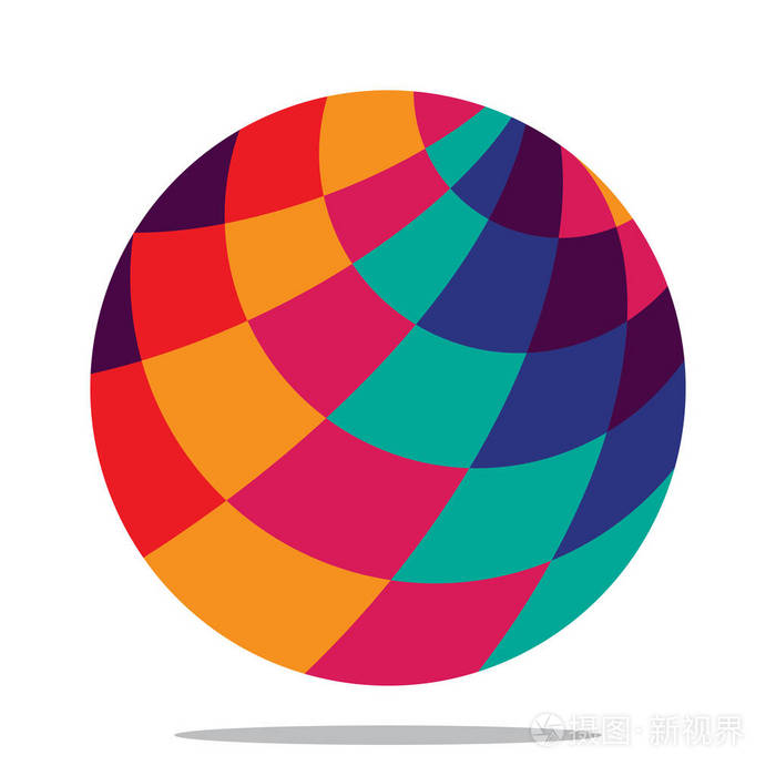 标志和符号设计 圆形球颜色  彩色球体设计