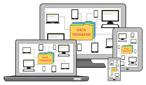 在不同设备上的数据转移概念