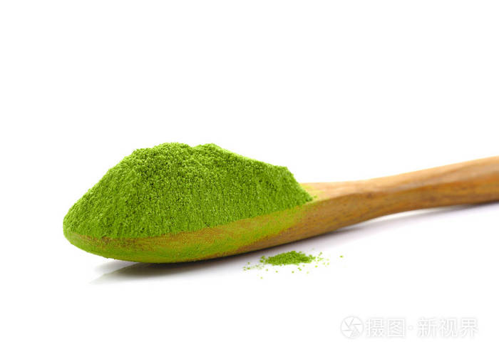 抹茶粉绿茶与竹汤匙上白色bac 孤立照片 正版商用图片00o48n 摄图新视界 抹茶粉绿茶与竹汤匙上白色bac 孤立照片 正版商用图片00o48n 摄图新视界