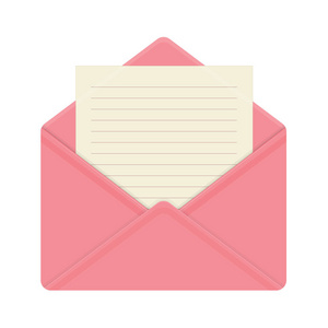 打开空白航空信封与橡皮戳的矢量插图旧纸和打开的信封打开棕色信封用