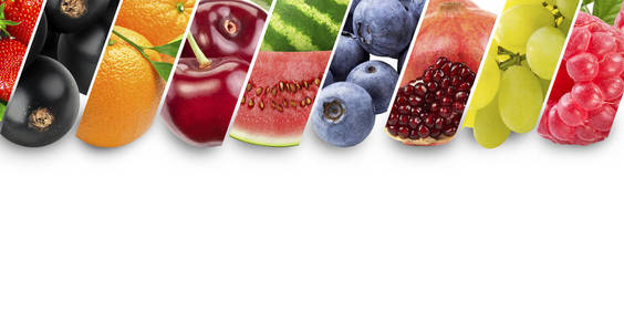 鲜艳的颜色的水果和蔬菜。健康食品的概念