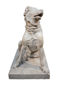 摩洛西亚猎犬的大理石雕像