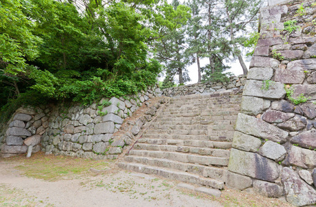 石材幕墙的吉田城堡，日本爱知县县