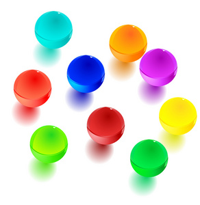 五颜六色的球。 图标。 矢量插图