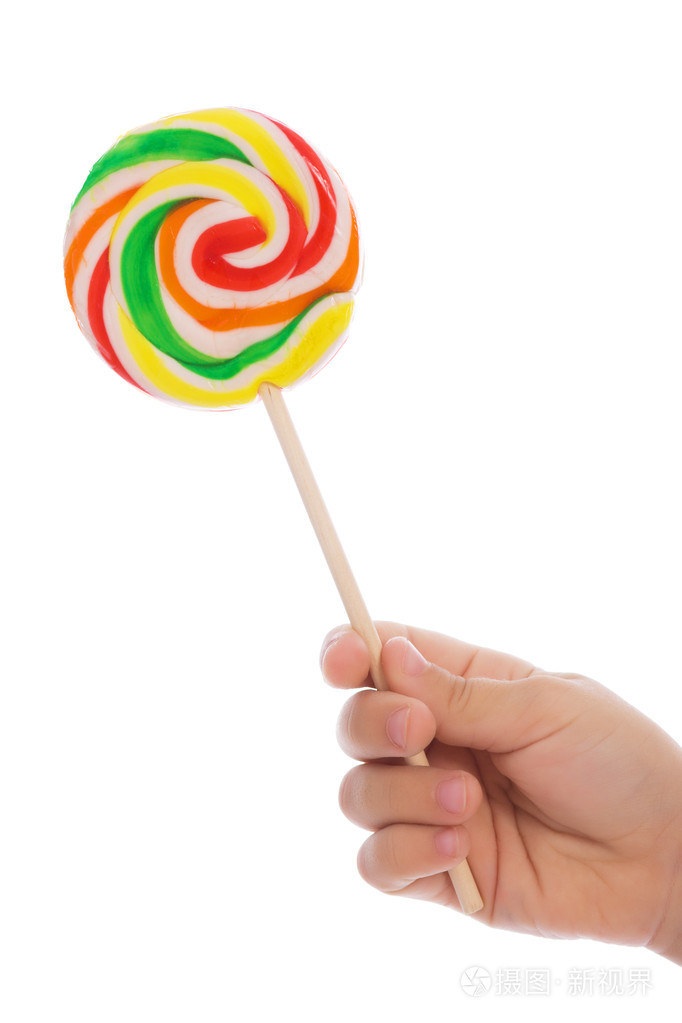 儿童手中的彩色棒棒糖照片-正版商用图片00p98e-摄图新视界