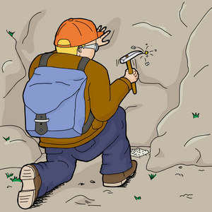 地质学家卡通图片