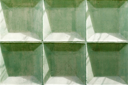 绿色画混凝土墙体的质地，损坏和划伤表面。抽象背景