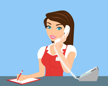 女性呼叫中心接线员照片