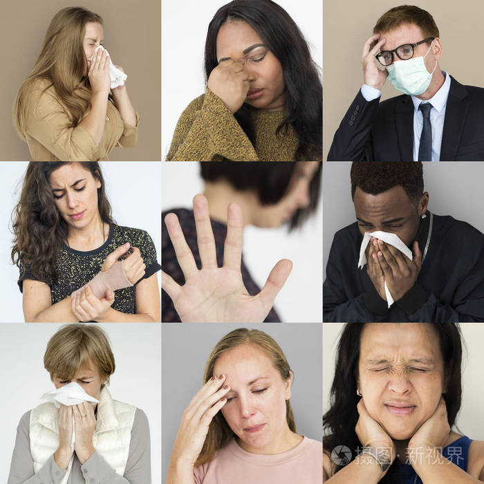 病人们在痛苦中