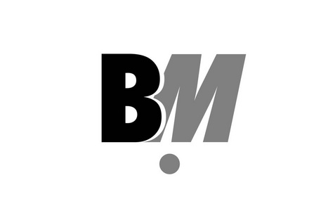 bm b m 黑色白色灰色字母字母标志图标组合