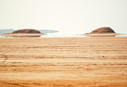 突尼斯撒哈拉沙漠中的海市蜃楼