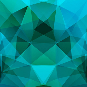 背景的绿色 蓝色的几何形状。马赛克拼图。矢量 Eps 10。矢量图