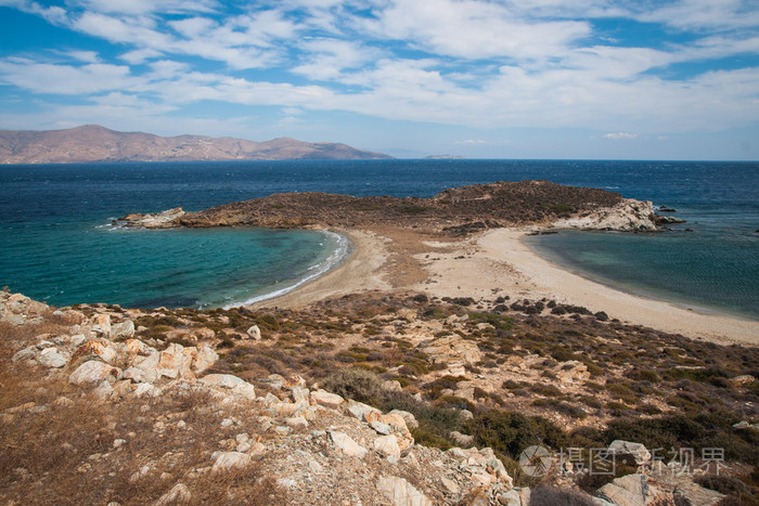 美丽的海滨的埃维亚岛