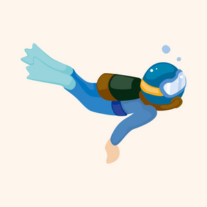 潜水员主题元素照片