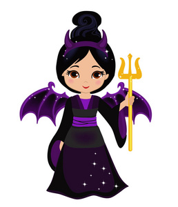 美丽的万圣节公主的插图照片