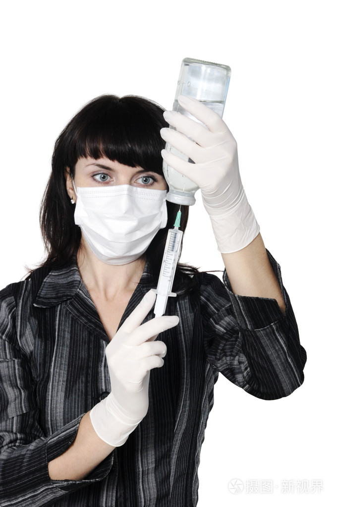 医学医生与医疗注射器