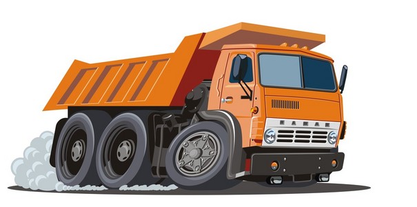 矢量卡通自卸车照片