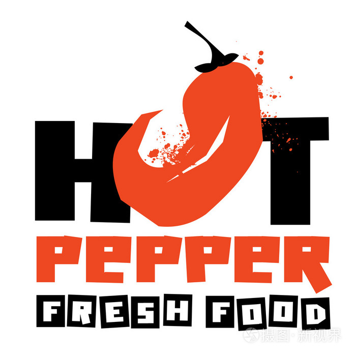 辣椒辣椒矢量logo设计模板蔬菜或食物图标