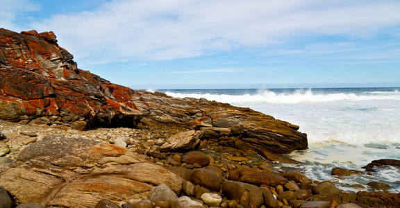 在南非的天空海洋齐齐卡马储备性质和岩石模糊