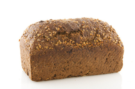 棕色面包，谷物