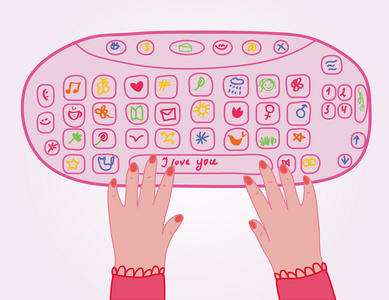 卡通键盘图片