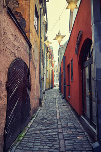 欧洲的狭窄街道