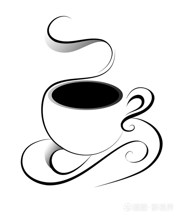 咖啡豆 咖啡粉 (一杯)咖啡 非正式的社交集会插画-正版商用图片00qwbk