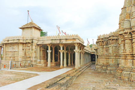 在大规模 Chittorgarh 堡和理由拉贾斯坦邦印度寺庙