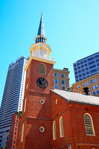 波士顿老南聚会所历史遗址图片