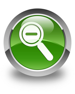 缩小图标光泽柔软绿色圆形按钮图片