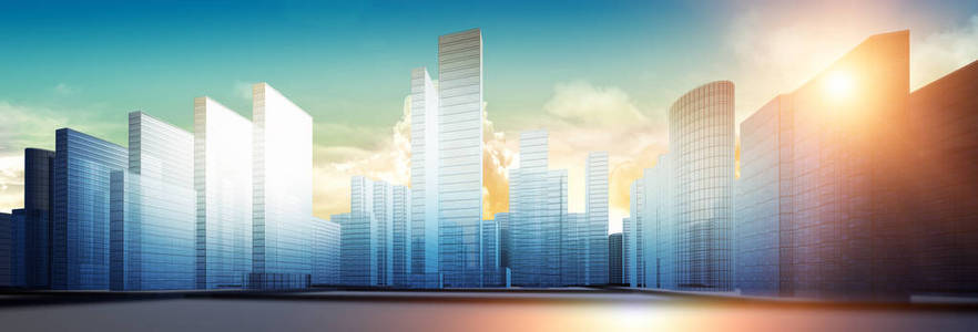 城市摩天大楼概念图片