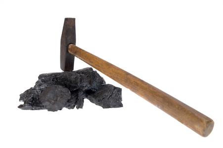 孤立锤煤碳块