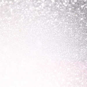 白色和银色抽象景灯.离焦模糊和纹理背景照片