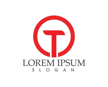 t 字母标志和符号模板图标应用程序照片