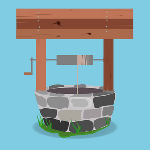 石头和木制水井