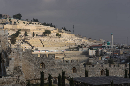 耶路撒冷在日落