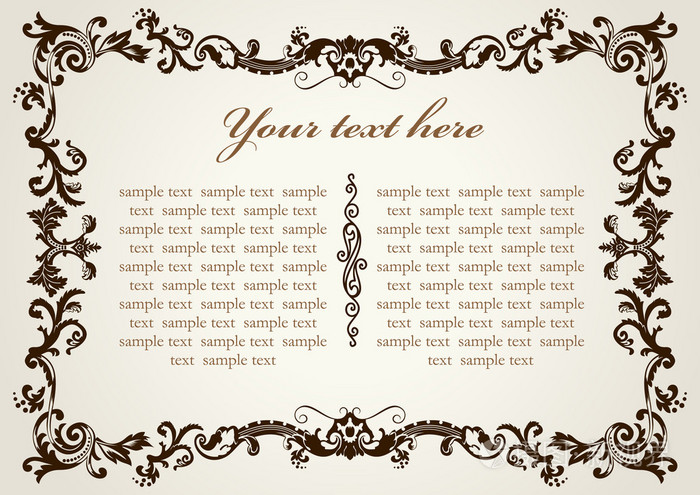 哥特式框架装饰旧