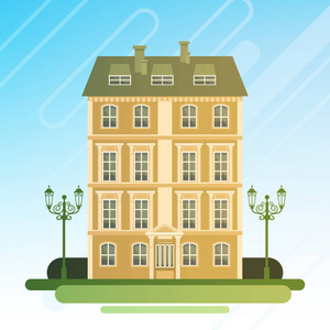 卡通房子建筑别墅真实房地产旧城照片