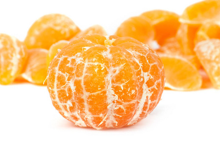 新鲜成熟片橘