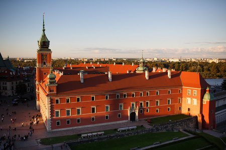 在华沙王室城堡的全景