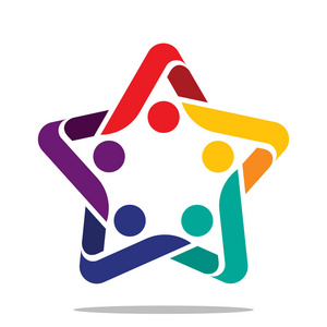 设计徽标 / 图标的概念综合 / 适合社区图标, 社会集团或公司的伙伴