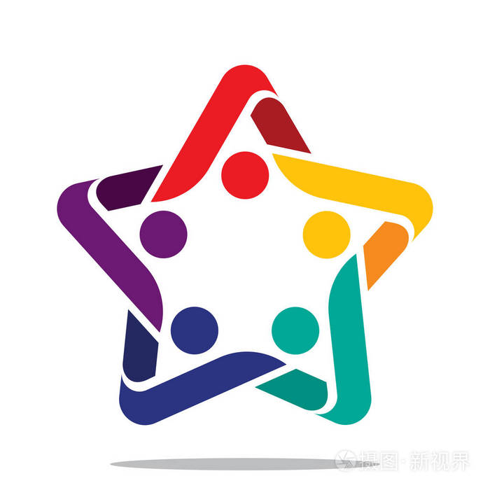 设计徽标 / 图标的概念综合 / 适合社区图标, 社会集团或公司的伙伴