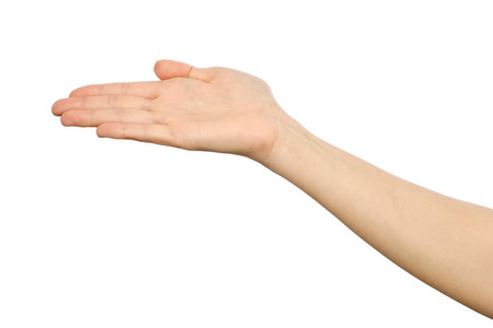 女人的伸出的手与张开手掌照片