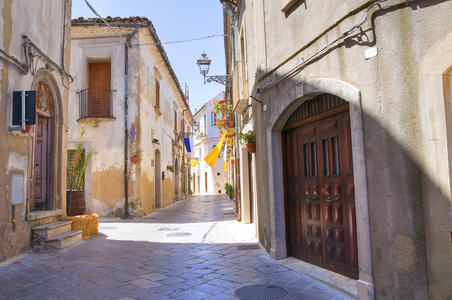 小巷。罗卡普利亚。卡拉布里亚。意大利