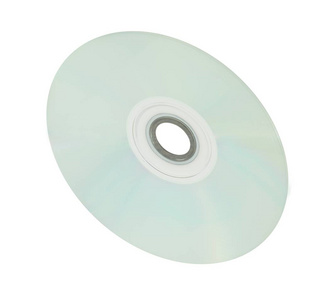 空白的银色 Cd 或 Dvd 在白色背景上