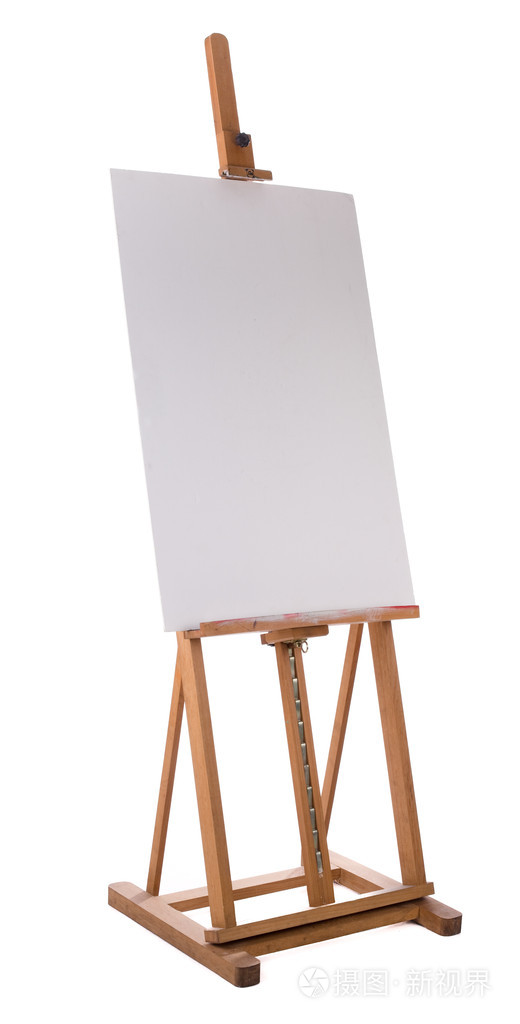 带空白帆布的画架