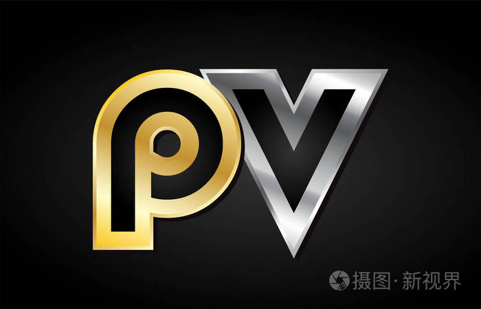 黄金白银信联合标志图标字母设计