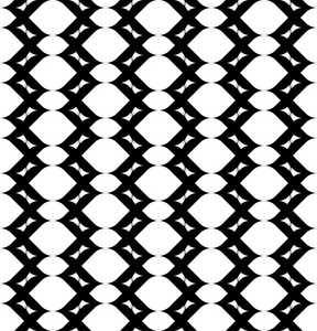 黑色和白色几何无缝模式与条纹，抽象背景