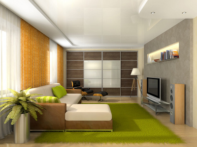 现代公寓的客厅